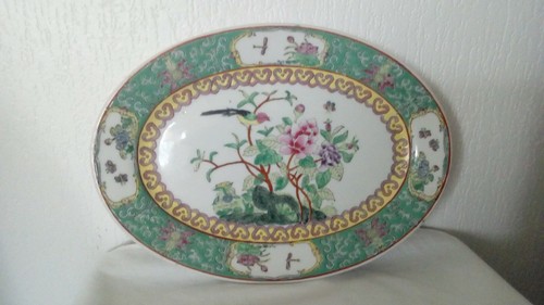 Macao plat ovale porcelaine - en,